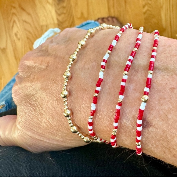 Set of 3 Georgia Bulldogs gameday stack miyuki delicas seed bead bracelets - Picture 8 of 15
